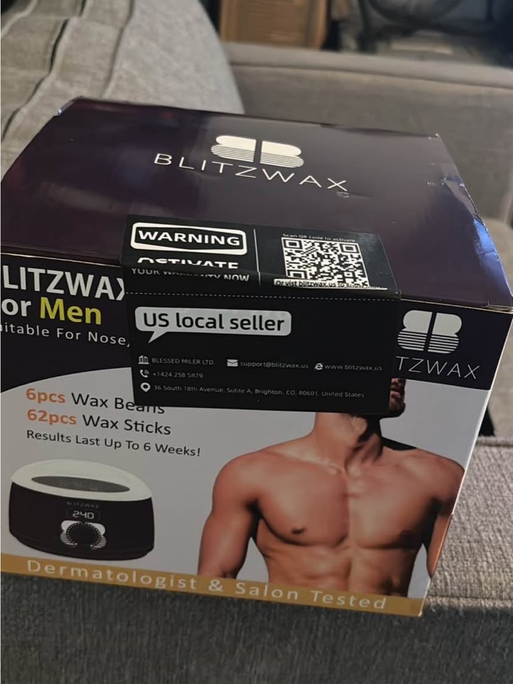 Blitzwax Wax Kits for Men - Black and White Packaging